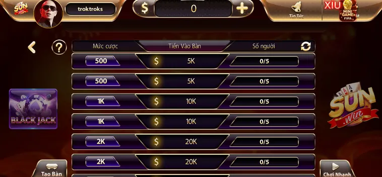 Chiến Thuật Chinh Phục Cách Chơi Black Jack Tại SunWin Hiệu Quả Nhất